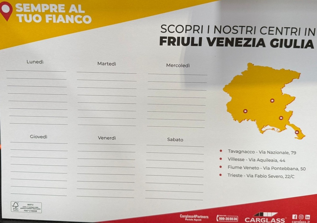 PLANNING DA TAVOLO FRIULI